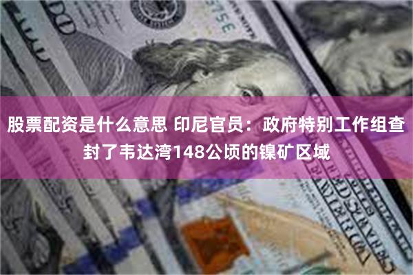 股票配资是什么意思 印尼官员：政府特别工作组查封了韦达湾148公顷的镍矿区域